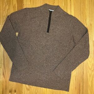 Vintage ByFord London Men's merino wool  quarter Zip Sweater